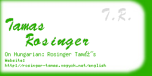 tamas rosinger business card